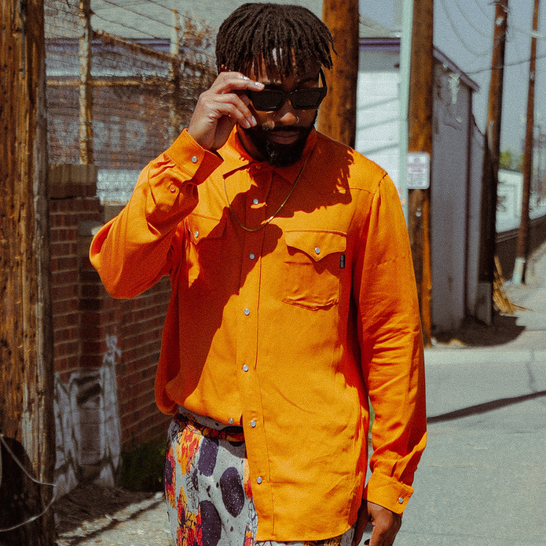 Noon Goons Button Up in Orange