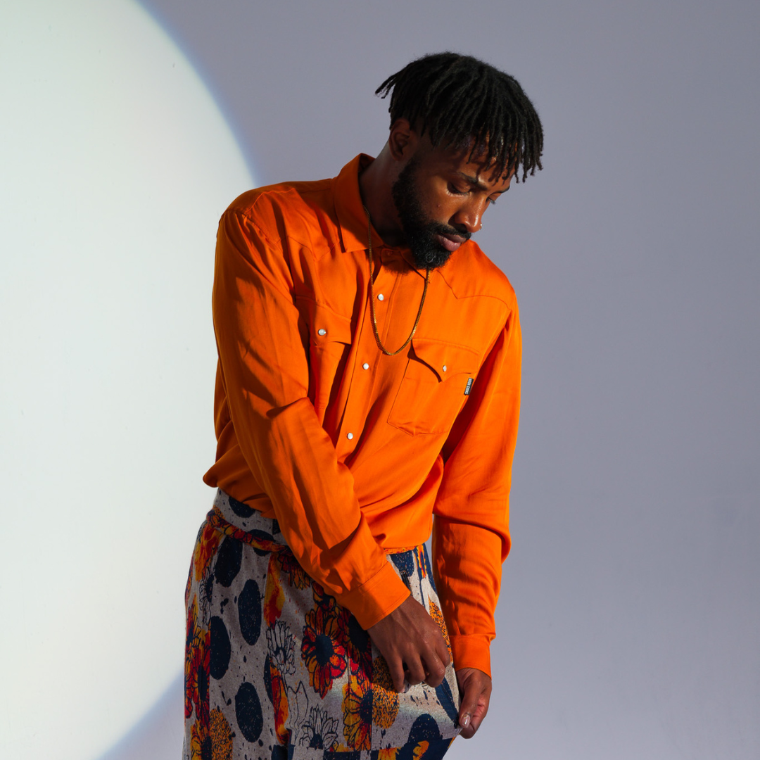 Noon Goons Button Up in Orange