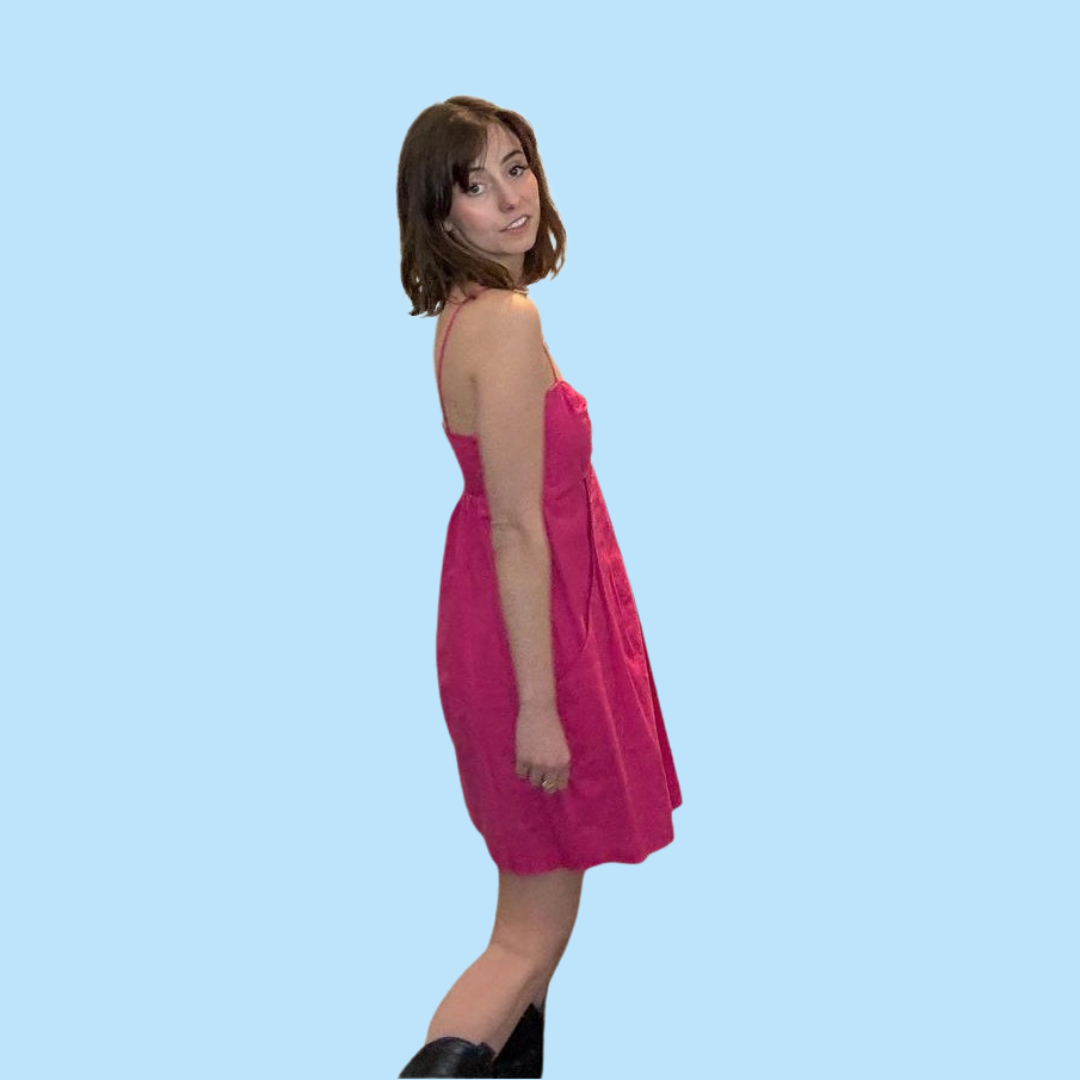 aqua pink dress