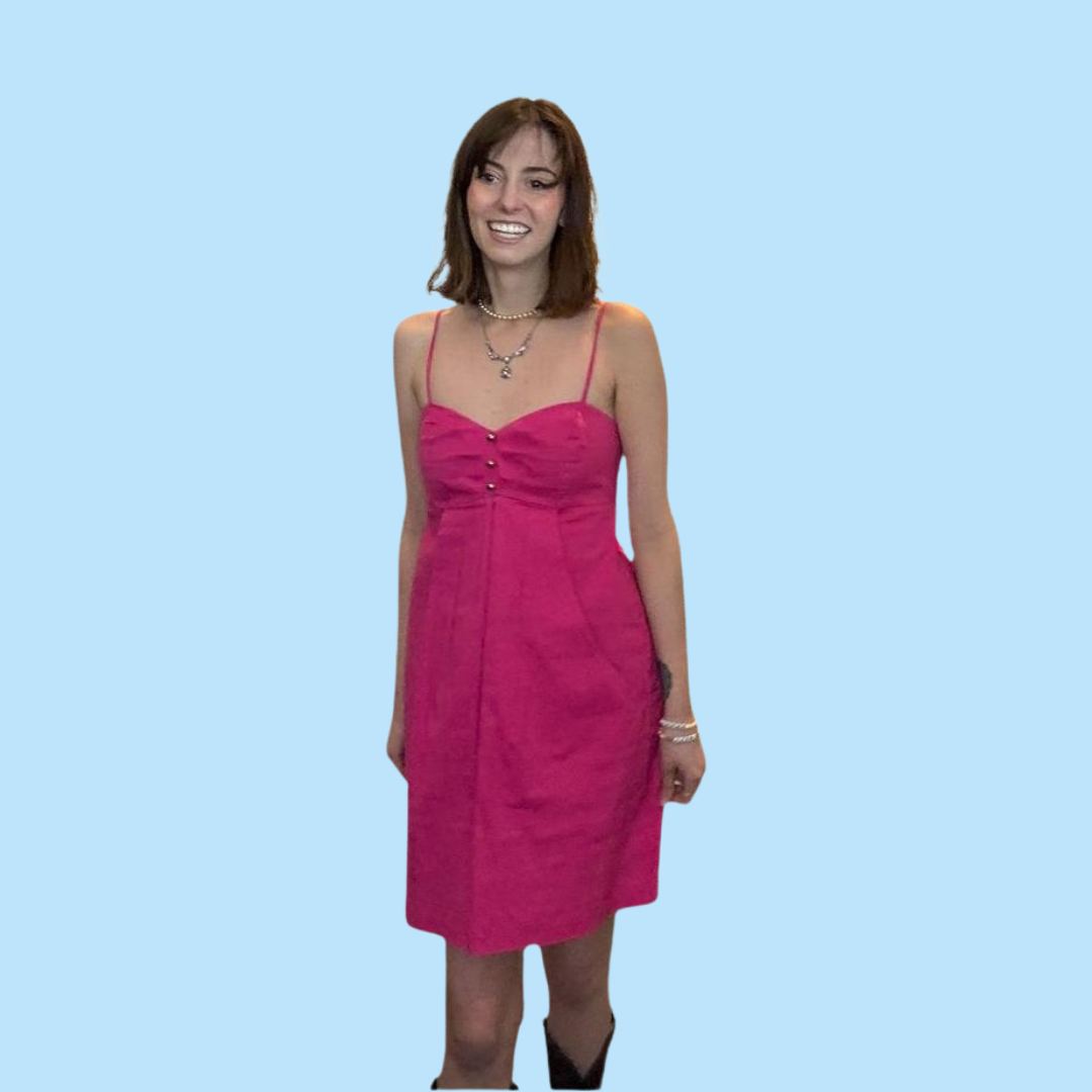 aqua pink dress
