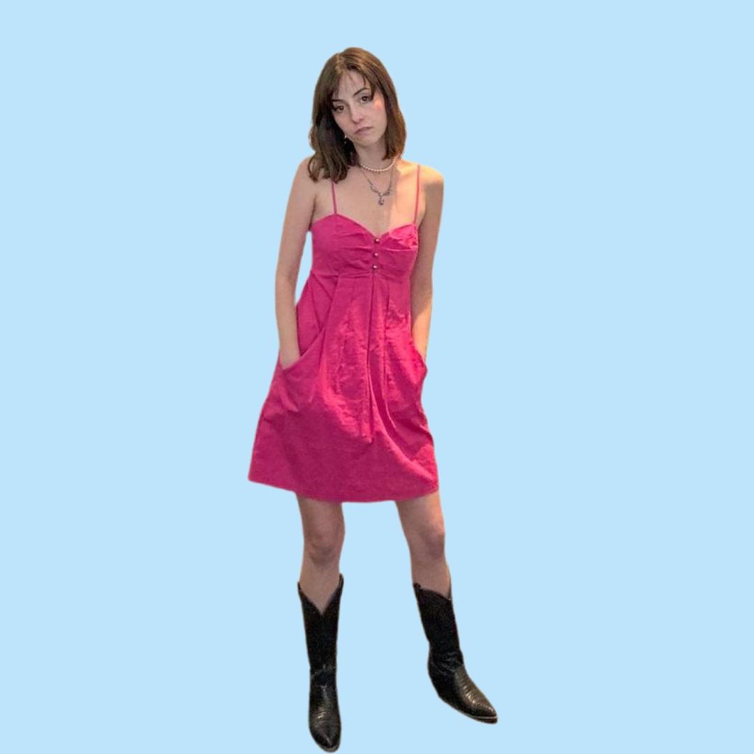 aqua pink dress