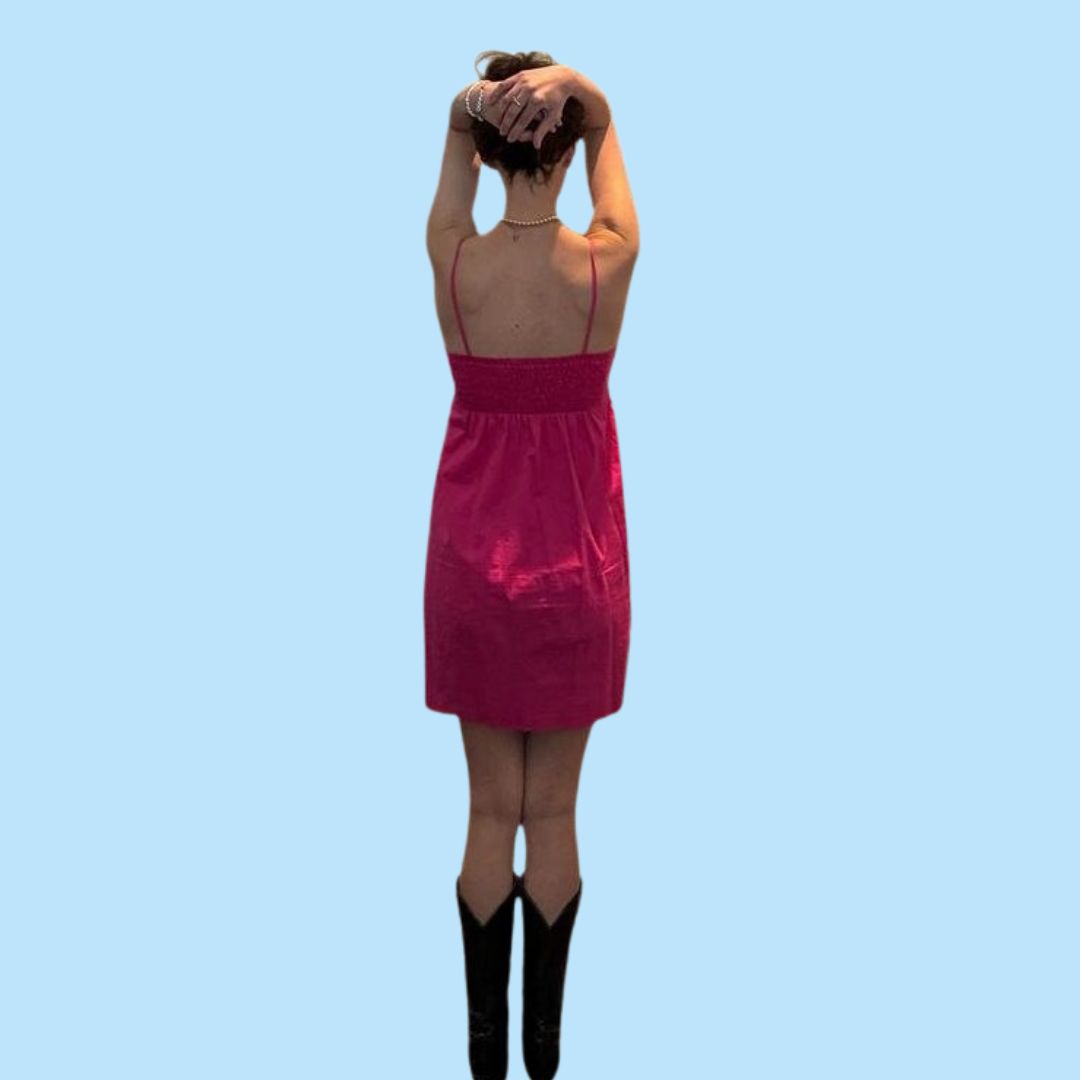 aqua pink dress