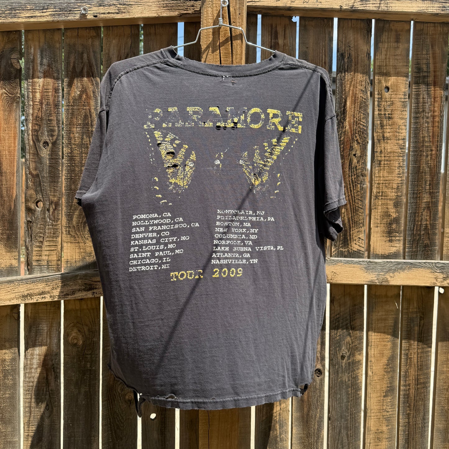 paramore '09 tour tee