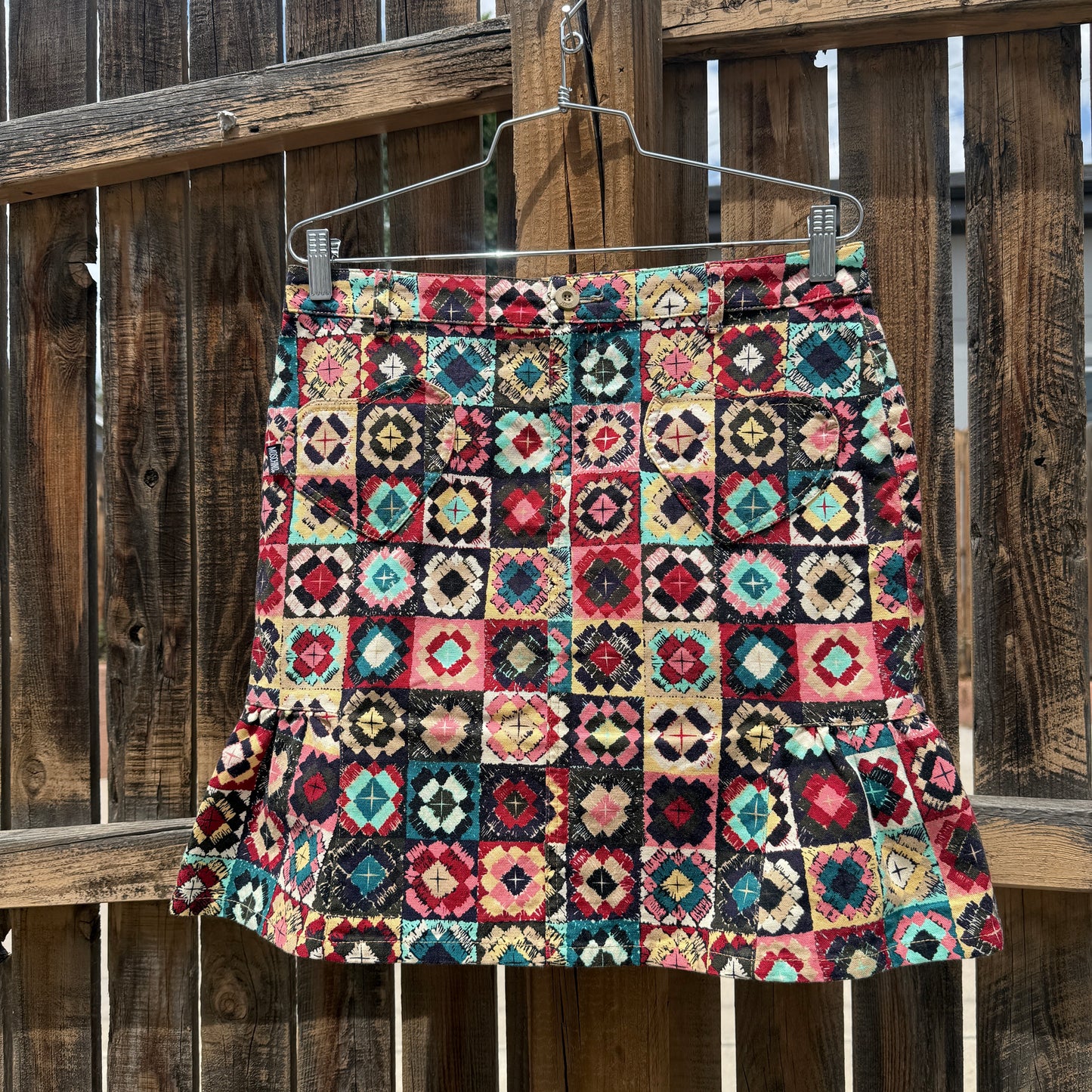 moschino jeans heart pocket skirt