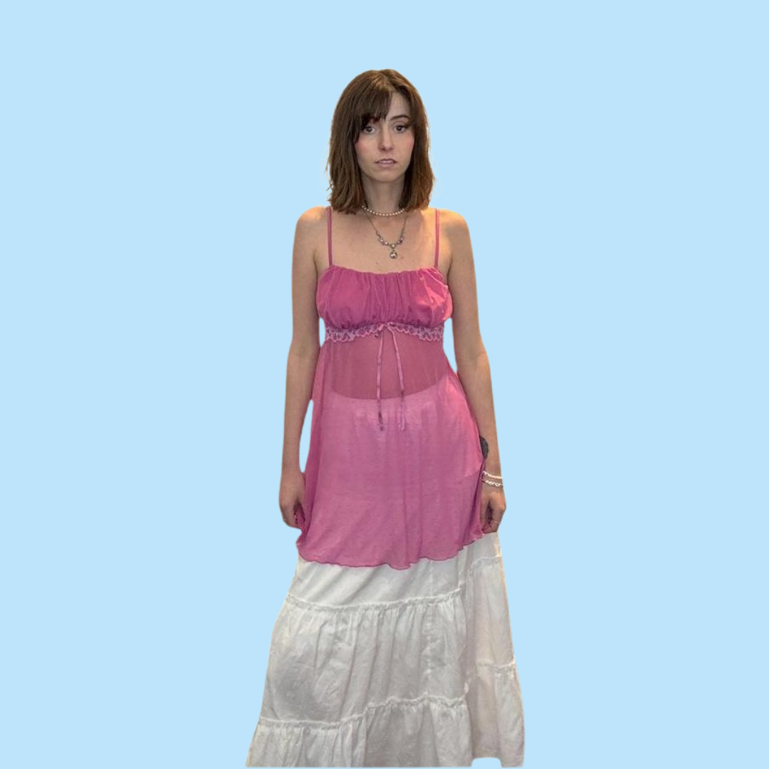 pink sheer nightie