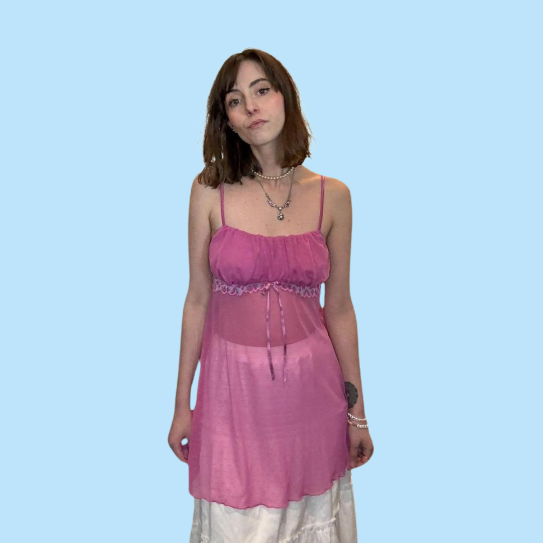 pink sheer nightie