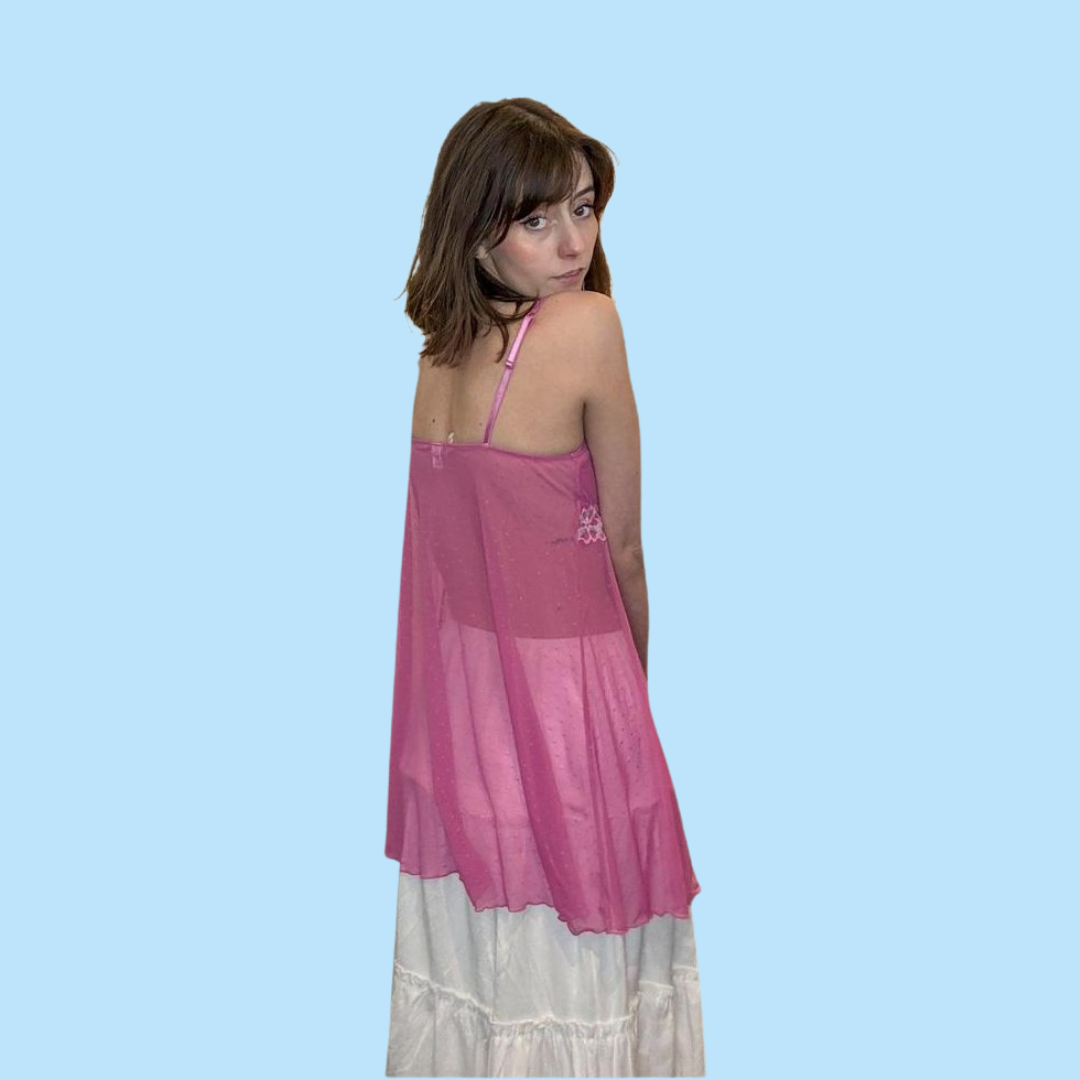 pink sheer nightie