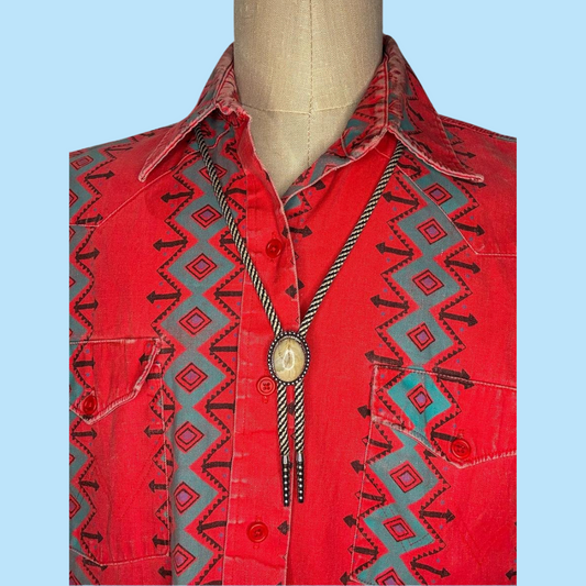 pale stone bolo tie