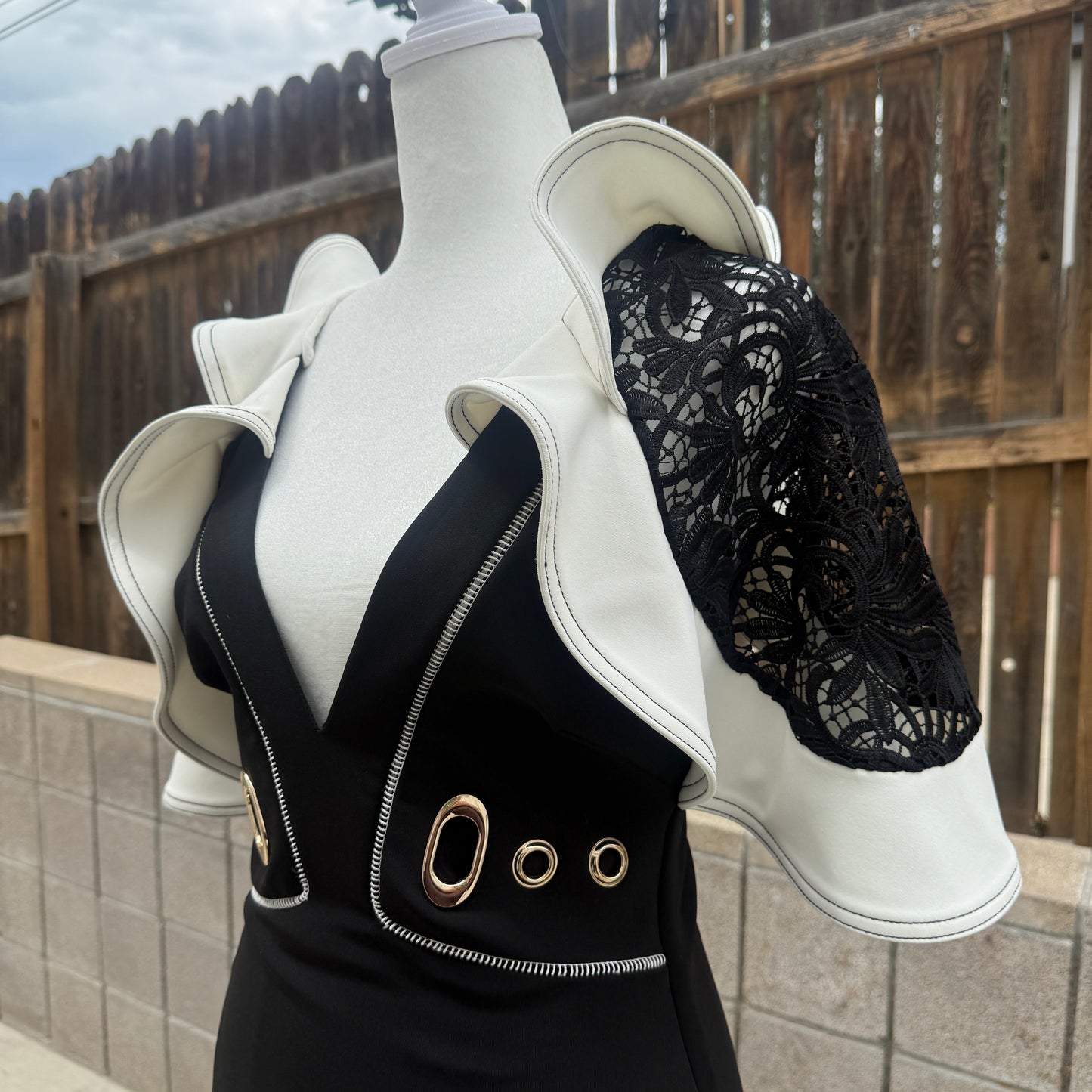 self-portrait grommet dress