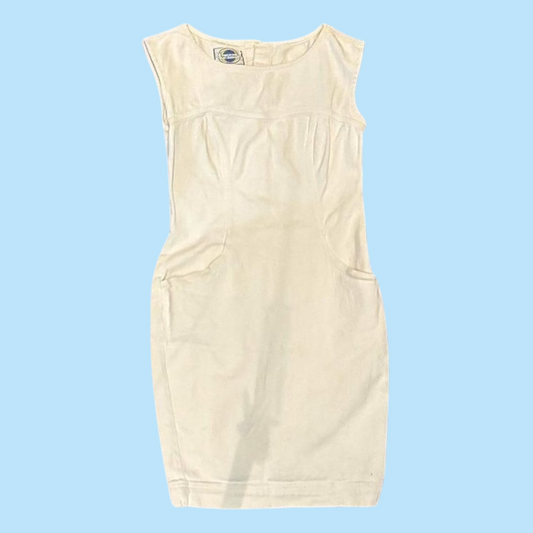 white denim dress